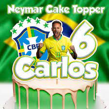 NEYMAR Cake Topper, Neymar Happy Birthday, Neymar Brasil - Etsy