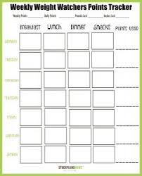 weekly points tracker free printable