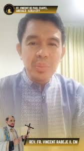 Video greeting from Rev. Fr. Vincent Rabeje II, C.M., for the 50th Fiesta  Celebration of St. Vincent de Paul Chapel💛🖤, 𝗩𝗶𝘃𝗮 𝗦𝗲ñ𝗼𝗿 𝗦𝗮𝗻  𝗩𝗶𝗰𝗲𝗻𝘁𝗲! 𝗩𝗶𝘃𝗮!, #SVP50thFiesta...