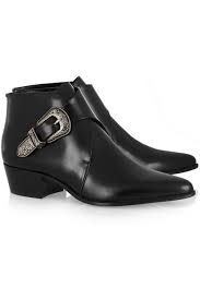 Saint Laurent Duckies Leather Ankle Boots Net A Porter Com Boots Leather Ankle Boots Boots Fall Ankle