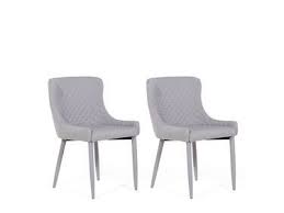 Set Of 2 Dining Chairs Fabric Grey Solano In 2020 Fabric Dining Chairs Dining Chairs Chair Fabric