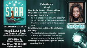 Bright Star opens TONIGHT. You do NOT want to miss this. Happy opening to  the cast and crew of Bright Star! We want to introduce the talented  cast/crew members of the show.