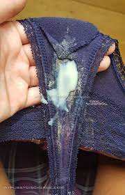Creamy grool and pussy juice on used thong | My Pussy Discharge