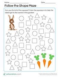 Follow The Shape Maze Worksheet Education Com In 2021 Learning Worksheets Maze Worksheet Free Coloring Pages