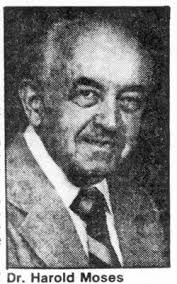 Dr Harold Eugene Moses (1912-1985)