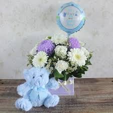 Maybe you would like to learn more about one of these? Welcome To The World Baby Boy Box Of Flowers And Gifts