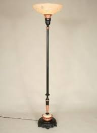 Vintage Torchiere Floor Lamp In Copper And Black C 1935 Restoration Lighting Gallery Lamp Torchiere Floor Lamp Antique Floor Lamps