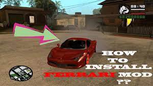 How To Get Ferrari In Gta San Andreas Ferrari Mod Ferrari San Andreas San Andreas Gta