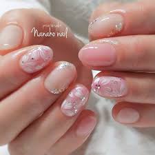 春 ハンド ラメ フラワー ミディアム nanaho nail 大阪府八尾市 のネイルデザイン no 5122615 ネイルブック nails design