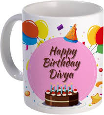 Press generate button, wait for few seconds and get a photo birthday cake with name. Color Yard Best Happy Birth Day Divya With Cake Balloons And Pink Color Design On Ceramic Coffee Mug Price In India Buy Color Yard Best Happy Birth Day Divya With Cake