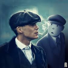Peaky Blinders 40x40cm af Helt Sort