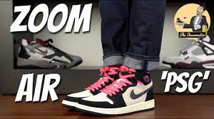 Jordan donned nike air ships during the preseason and early rookie campaign. Nike Air Jordan 1 Zoom Air Comfort X Paris Saint Germain On Feet Overview Youtube
