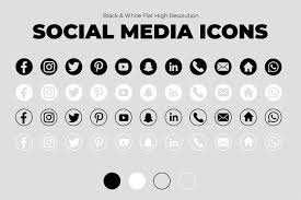 Your resource to discover and connect with designers worldwide. 11 Black White Social Media Icons Social Media Icons Media Icon Social Media Icons Free