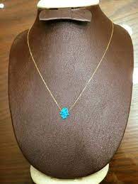 سلسله ذهب عيار 18 كف حجر اوبال jewelry diamond necklace necklace