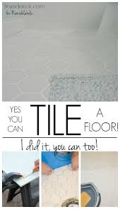 How To Tile A Bathroom Floor Bathroom Floors Diy Tile Floor Diy Diy Flooring