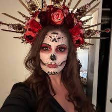 Flower Halo Crown, Red Flower Crown, Gold Goddess Headpiece, Wedding Crown,  Bridal Headpiece, Gold Crown, Gold Halo Crown