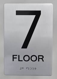 7th Floor Ada Sign The Sensation Line Ada Signs Aluminum Signs Directional Signs
