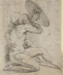 Raphael Crouching Figures C 1513 14 Master Drawing Renaissance Art Figure Drawing