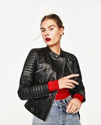 Bnwt Zara Woman Black Sheep Leather Biker Jacket Size M Uk 12 Zara Bikerjacket Outdoor Zip Jacket Women Leather Jacket Jackets
