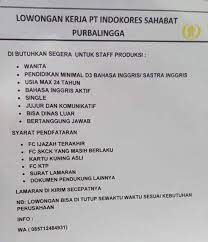 We did not find results for: Lowongan Kerja Pt Indokores Sahabat Purbalingga Terbaru Info Loker Purbalingga