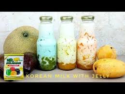 How To Make Korean Milk Fresh Fruits Recipe Jelly Recipe Flavored Milk Youtube Flavored Milk Jelly Recipes Fresh Fruit Recipes