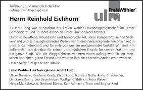 Traueranzeigen von Reinhold Eichhorn
