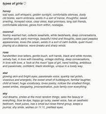 Tag Yourself Types Of Girls X Pretty Words Types Of Girls Words