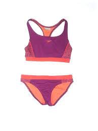 Speedo Two Piece Swimsuit Purple Solid Swimwear Size 4 Swimwear Two Piece Swimsuits Swimsuits
