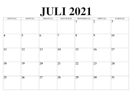 Januar februar märz april mai juni juli august september oktober november dezember. Druckbare Juli 2021 Kalender Vorlage Zum Ausdrucken Pdf Excel The Beste Kalender