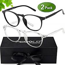 Feiyold Blue Light Blocking Glasses Women Men For Computer Use Fda Approved Anti Eyestrain Gaming Glasses Cut Uv400 Transparent Lens 2pack Walmart Com Walmart Com
