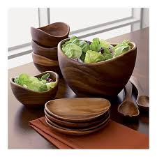 Dining Entertaining Wooden Kitchen Utensils Salad Bowls Wooden Kitchen