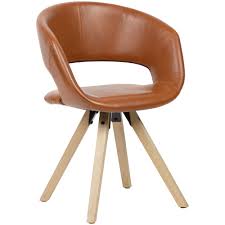 Kunstleder stuhl online kaufen | pharao24.de. Wohnling Esszimmerstuhl Braun Kunstleder Massivholz Retro Kuchenstuhl Mit Lehne Stuhl Mit Holzfussen Polsterstuhl