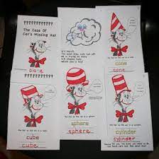 Pk 2 Dr Seuss Cat In The Hat 3 D Shape Book 3 D Shapes Seuss Classroom Dr Seuss Activities