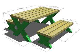 Build A Modern Kid S Picnic Table Or X Benches Kids Picnic Table Picnic Table Plans Diy Picnic Table