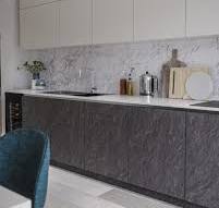 LINEA Kitchen | Matte Light Grey & Scivaro Slate | Kitchen Depot