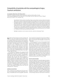 Pdf Compatibility Of Pesticides With The Acaropathogenic