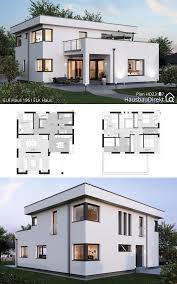 modernes haus im bauhausstil mit flachdach erker bauen einfamilienhaus grundriss 190 qm 5 zimmer