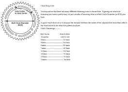 Are you planning on replacing or upgrading the chainrings on your bike? Chainring Bcd Chart Bike Forums