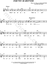 Johnny Tillotson Poetry In Motion Sheet Music Leadsheet In G Major Download Print Sku Mn0148498