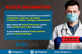 Porque santiago de chile vive en una disonancia informativa donde por una parte los canales de tv muestran a un gobierno yendo heroicamente a buscar respiradores artificiales a china en avión al mismo tiempo exhiben a inmigrantes venezolanos, bolivianos y peruanos que han perdido trabajo. Declaran Cuarentena En 7 Comunas De Santiago A Contar De Las 22 Horas De Este Jueves 26 Infogate