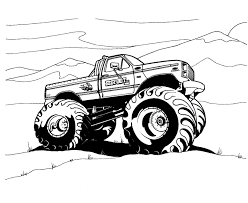 Blaze is an orange monster truck; Free Printable Monster Truck Coloring Pages For Kids Monster Truck Drawing Monster Truck Coloring Pages Monster Truck Art