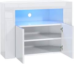 It is a perfect shelf for placing all kind of household items. Matt White Gloss White Furneo Corner Tv Stand Unit Cabinet Matt High Gloss Clifton07 Blue Led Lights Furniture Home Entertainment Furniture Clinicadelpieaitanalopez Com