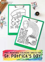 Patrick's day with free printables. Free Printable St Patrick S Day Coloring Pages I Should Be Mopping The Floor