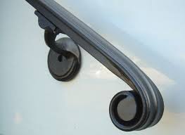 Accessories Interesting Staircase Decoration For Your Interior Design Ideas Using Black Wrought Iron Wall Mounted Handrail Wrought Iron Handrail Wrought Iron