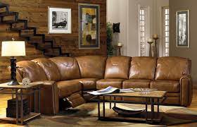 Living Room Furniture L Shaped Light Brown Genuine Leather Recliner Sofa Sectional Sofa With Recliner Sectional Sofas Living Room Rustic Living Room Furniture