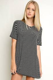 Black And White Striped T Shirt Dress Brandy Melville Luana Top Tops Clothing Striped Tee Shirt Dress Striped T Shirt Dress Tee Shirt Dress
