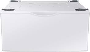 Lg washer & dryer electronic 9 function dryer, steam washer. Samsung Washer Dryer Laundry Pedestal With Storage Drawer White We402nw Best Buy
