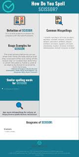 That is why we display the most common spelling of the name. Correct Spelling For Scissor Infographic Spellchecker Net