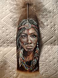 Indian girl, painted in acrylics