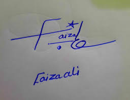 Do you have a question about islamic baby names? Faiza Ali Handwritten Signature Create Signatures Facebook